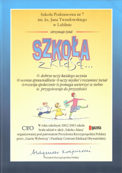 Dyplom - Szkoy z klas